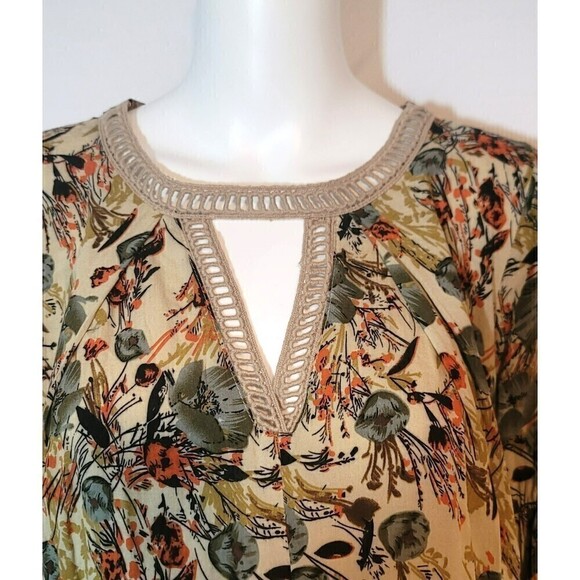 Umgee Mini Dress/Tunic Crochet Trimmed Neck - Size S - Picture 5 of 15